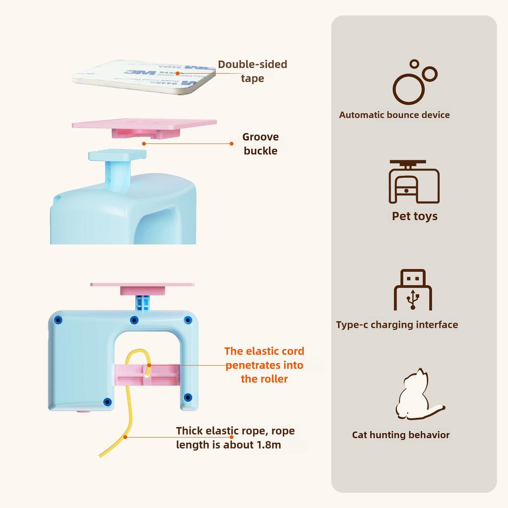 Cat Toys Suction Cups Cat Teasing Sticks Cats Lazy People Lazy Pets Cat Teasing Sticks Feather Toys with Bells