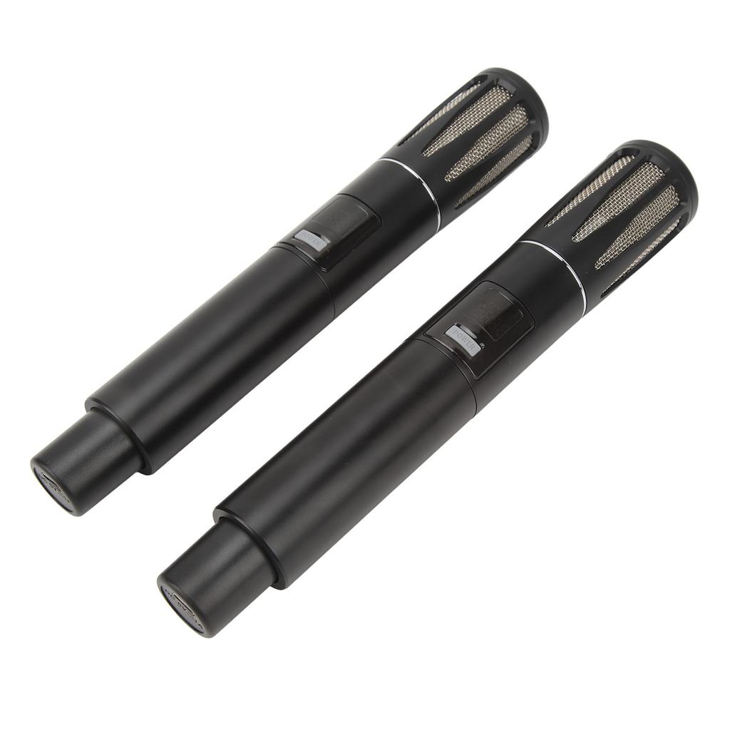 Professional Wireless Microphone Black UHF Dynamic Handheld Microphone for Performance Home