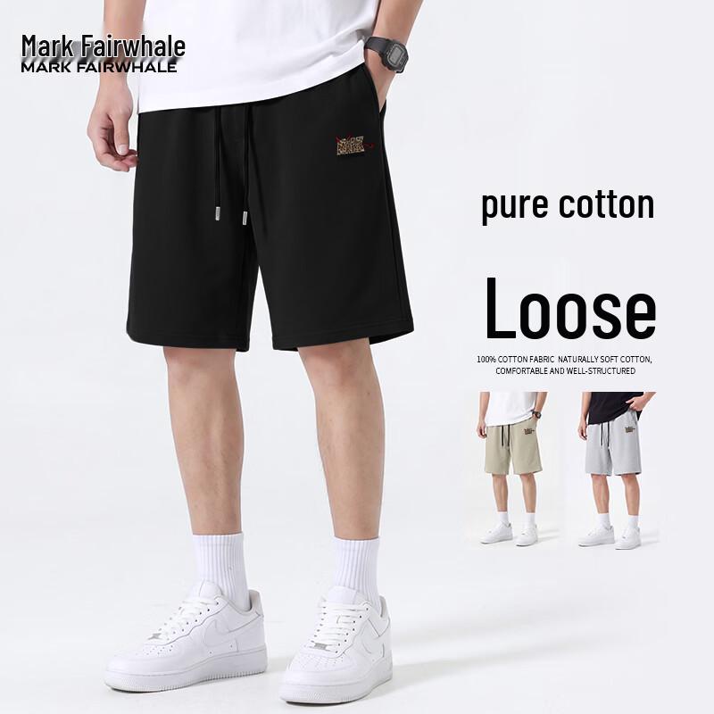 

MARK FAIRWHALE Men s 230G Cotton Blend Athletic & Casual Shorts 4XL