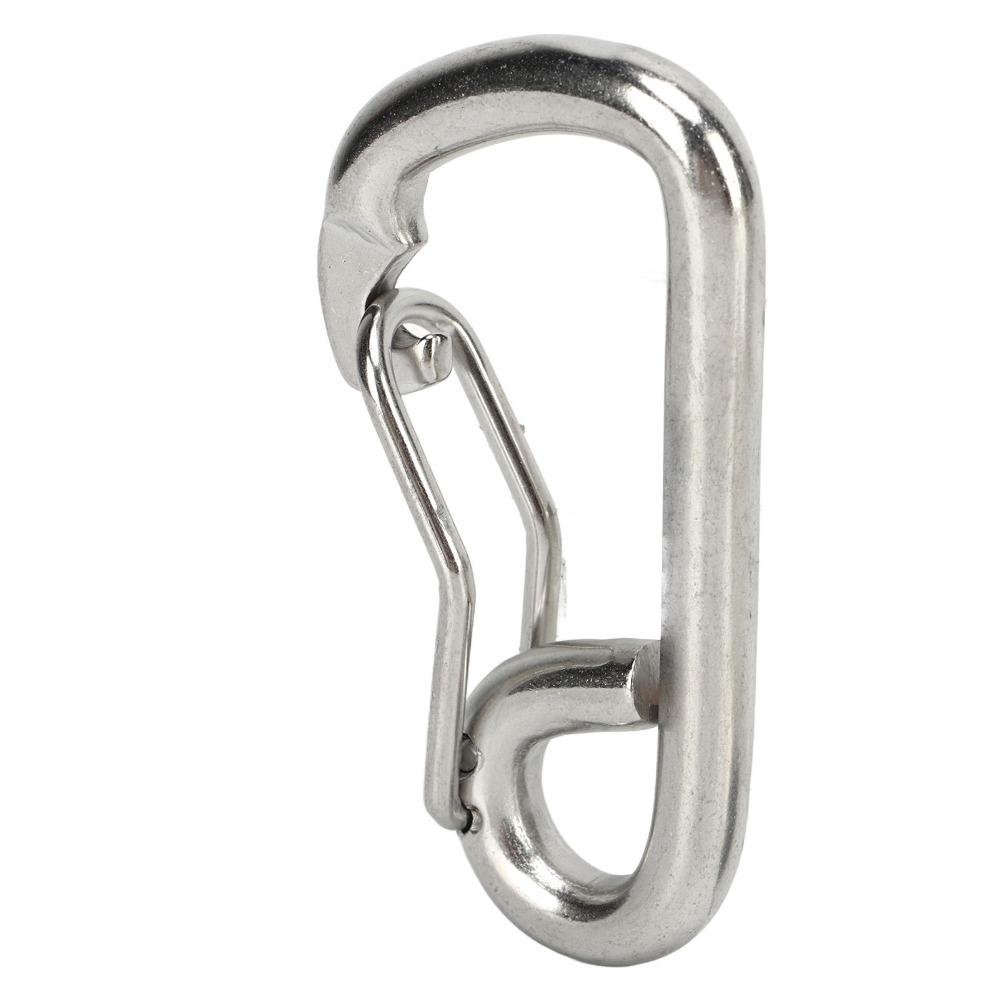 316 Stainless Steel Scuba Diving Safety Carabiner 80mm Quick Release Hook Scuba Diving