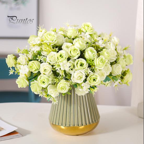 Artificial Rose 10 Forks Korean Style Exquisite Lifelike Easy Care Decorative Simulation Flower Bouquet