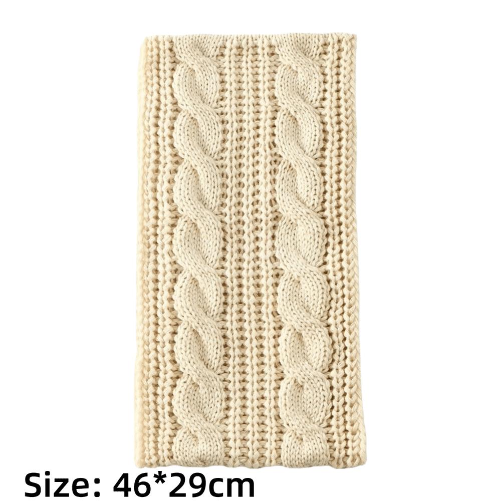Knitted Material Neck Warmer Scarf Solid Color Winter Knitted Scarf Warm Thick Neck Scarf For Men