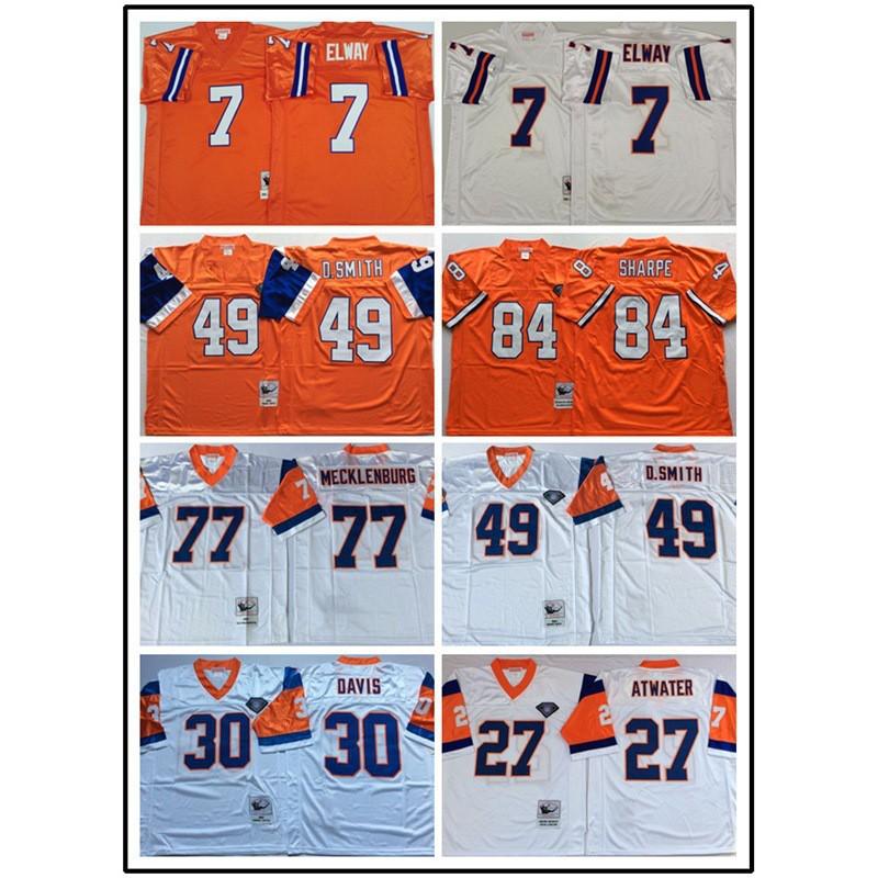 Denver Broncos Retro 84 Hall Of Fame Camiseta de Rugby para Hombre y Mujer Mezcla de Algodón Ropa Deportiva para Aficionados