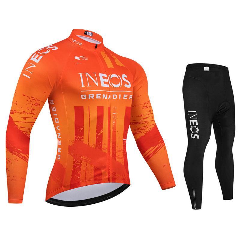 2026 Herbst Atmungsaktives Radsportanzug Set Langarm Schnelltrocknend MTB Fahrrad Uniform Kleidung Ropa Ciclismo Fahrradbekleidung für Sport & Outdoor