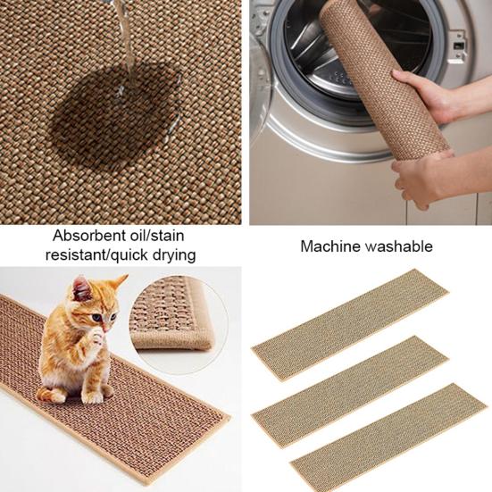 1/5 Pcs Stair Mat Self-adhesive Strong Adhesion Easy Installation Non-Slip No Cutting Protects Stairs from Damage Stair Floor Mat Washable Dorm