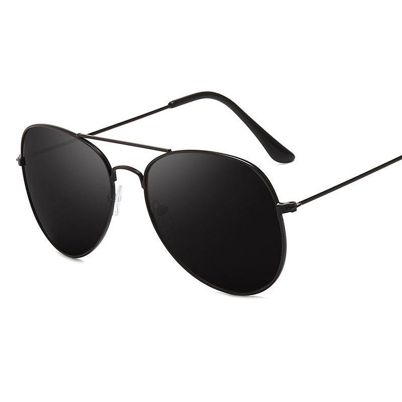 Lunettes de soleil de mode vintage surdimensionnées à verres miroir pour femmes et hommes avec monture en métal