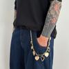 Fashion Hip Hop Love Heart Keychain Waist Belts Chain For Women Men Punk Trousers Jeans Pants Chain Bag Chain Street Jewelry