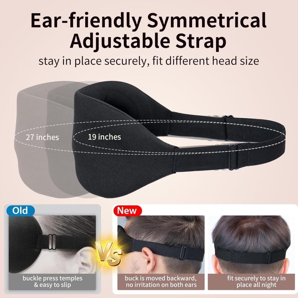 Eye Mask for Sleeping 3D Contoured Cup Blindfold Concave Molded Night Sleep Mask Block Out Light For Women Men Office Home Nap