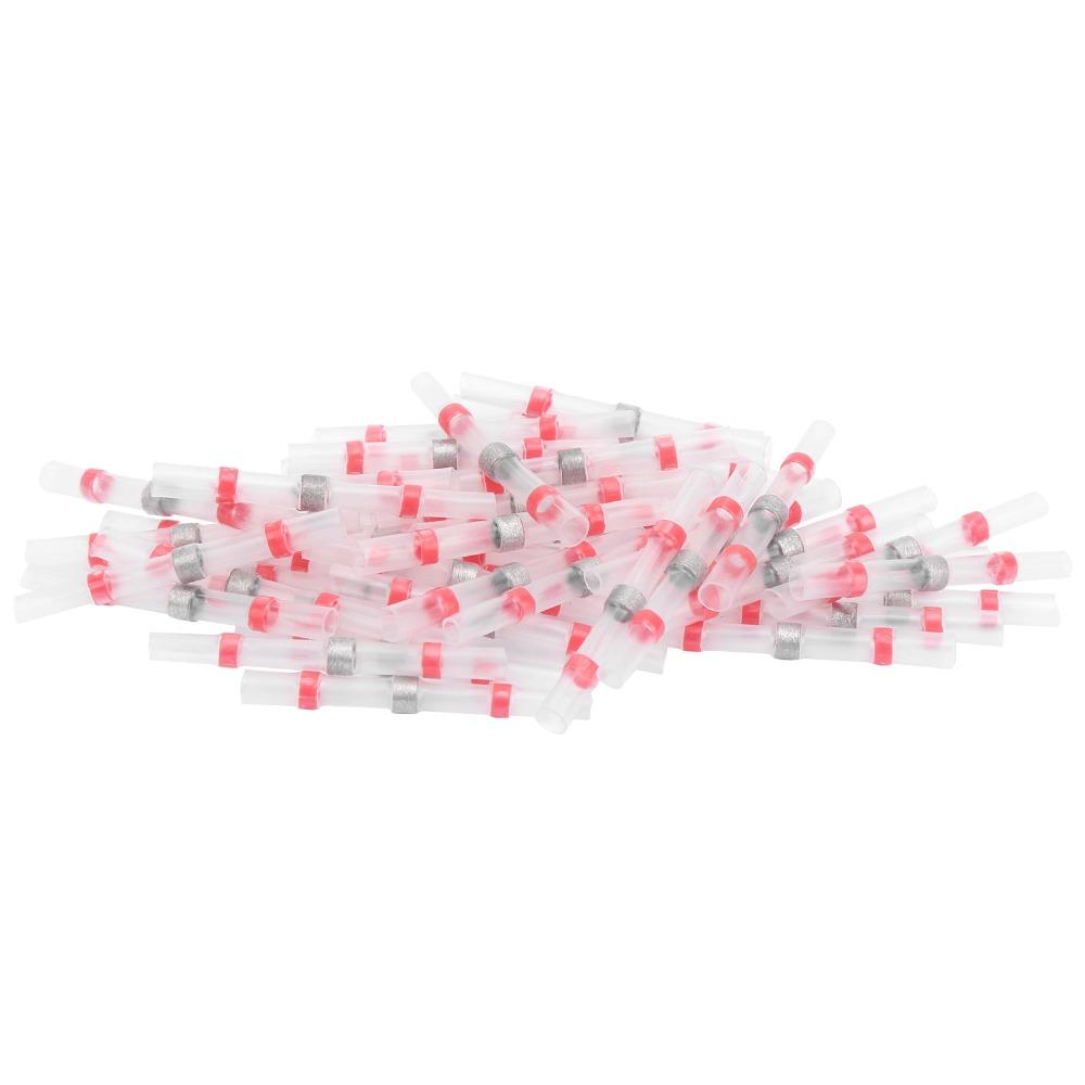 50 Pcs SST Solder Seal Wire Connector Transparent Waterproof Heat Shrink Butt Connectors Insulation HotMelt