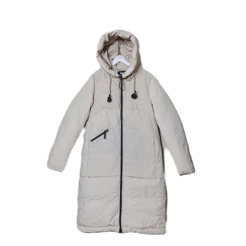 Factory Sample Clothes Hooded down Cotton Cotton-Padded Clothes for Women Mid Length Long Length Overknee Thickened Cold Protective Clothing Winter