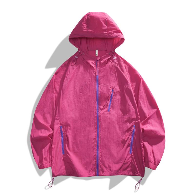 UPF10 + Sunscreen Top Jacket Men's Summer Ice Silk Hooded Sports Fishing Sunscreen Clothing Outdoor Light Sunscreen Clothing Women