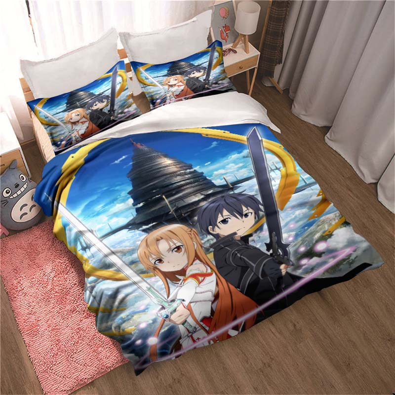 The new "Sword Art Online" themed soft and comfortable duvet and pillowcase set is a children's bedding gift set available