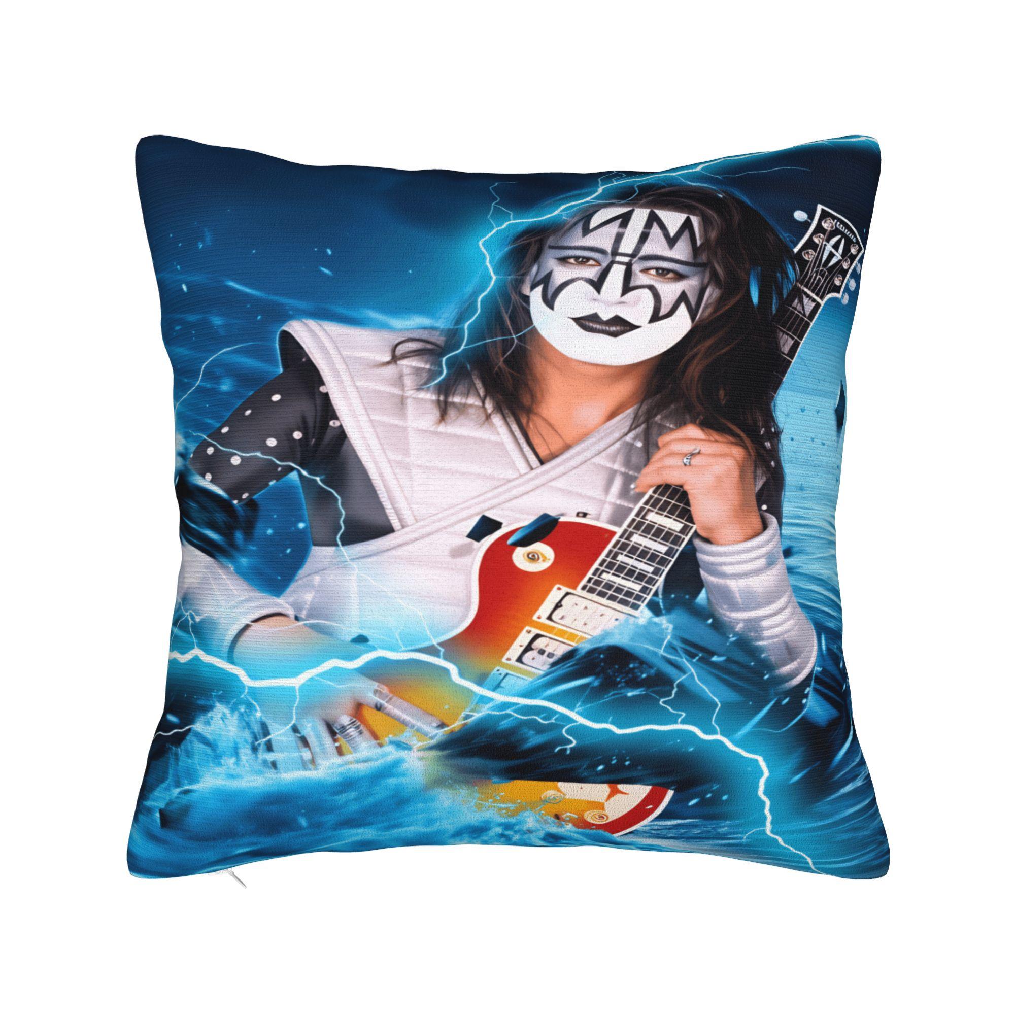 

Remebering Ace Frehleys 1951-2025 Pillow Cover Comfy Cushion Cover Vintage Pillow Case For Office Car Home Decor 12x12Inch