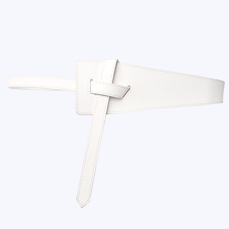 Women'S Knotted Wide Belt Dress Coat Sweater Decorative Belt Elegant Wind Belt