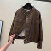 Women's Fashionable Retro Biker Leather Jacket - 2025 Autumn Collection, Versatile Short PU Design