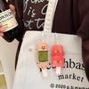 Cute Cartoon Oden Plush Keychain Creative Fun Simulated Food Doll Pendant Car Keychain Backpack Decorative Accessories Gift