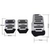 3Pcs Universal Car Pedals Cover for Manual Gear Auto Brake Clutch PVC Car Accessories