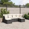 VidaXL Garden Lounge Set with Cushions 6 Pcs, Patio Sofas, Patio Furniture Set, Outdoor Furniture, Black 3263232