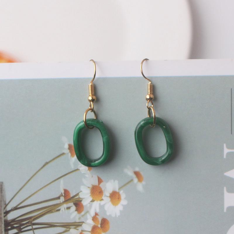 Acrylic Women Dangle Earrings Hollow Geometric Statement Pendants Drop Earrings Leopard Stripe acrylic earrings novelties