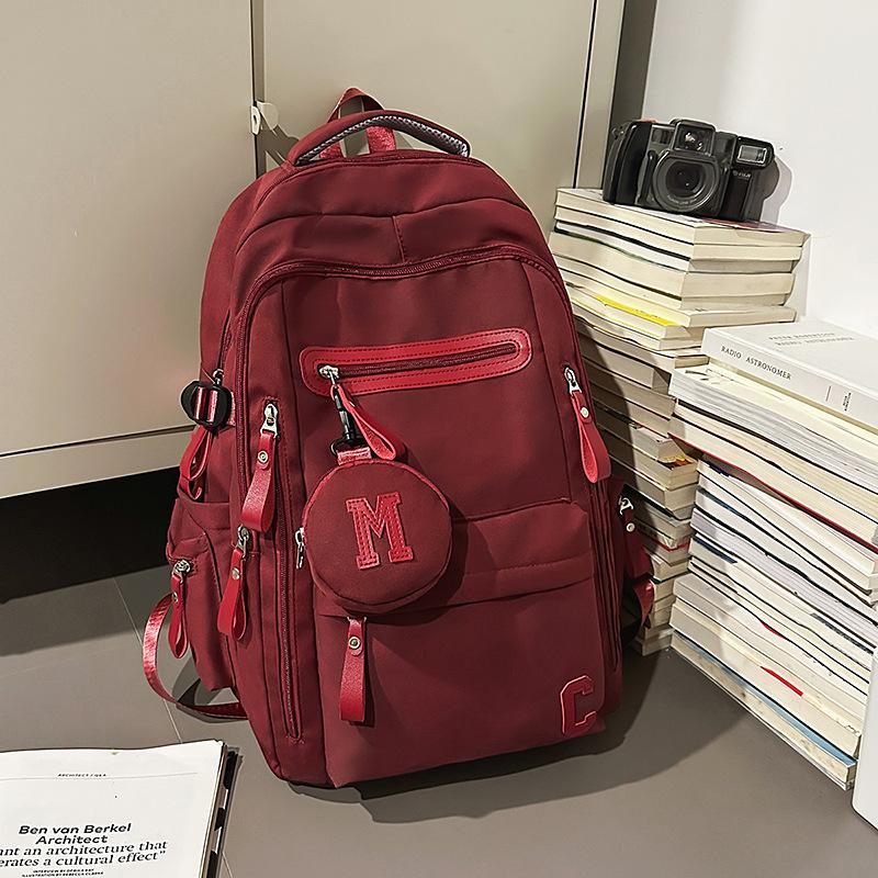 

School bags, boys and girls, college students, strong and durable backpacks, junior high school students, high school students, high school students single bag красный