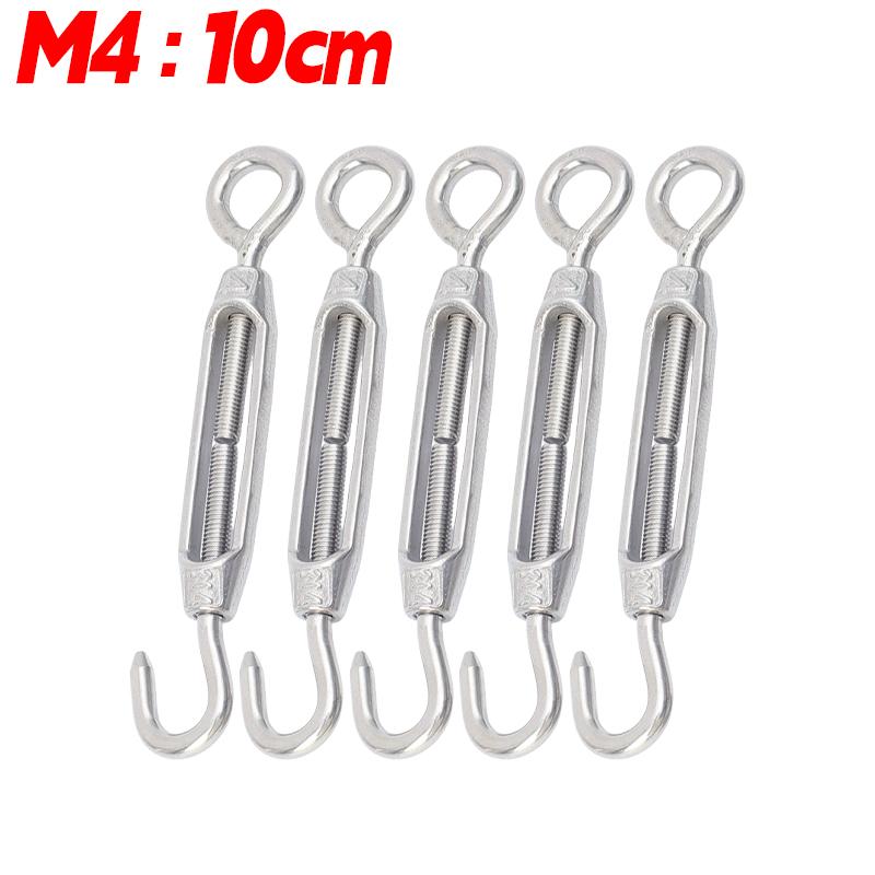 

M4-M6 Stainless Steel Hook Eye Tensioners OC Type Turnbuckle Adjustable Wire Ropes Tensioner Locking Device Heavy Duty Hardware 1PC