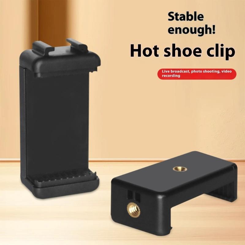 2pcs Extendable Smartphone Clip Double Mounting Point Cold Shoe Adapter Phone Mount Photography Gear
