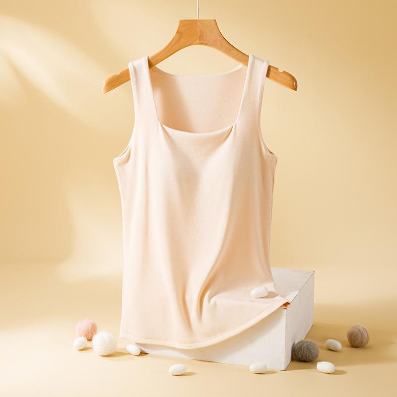 

Теплый зимний французский жилет для женщин: Нижнее белье с подкладкой, бархатное, утолщенное, с начесом XL