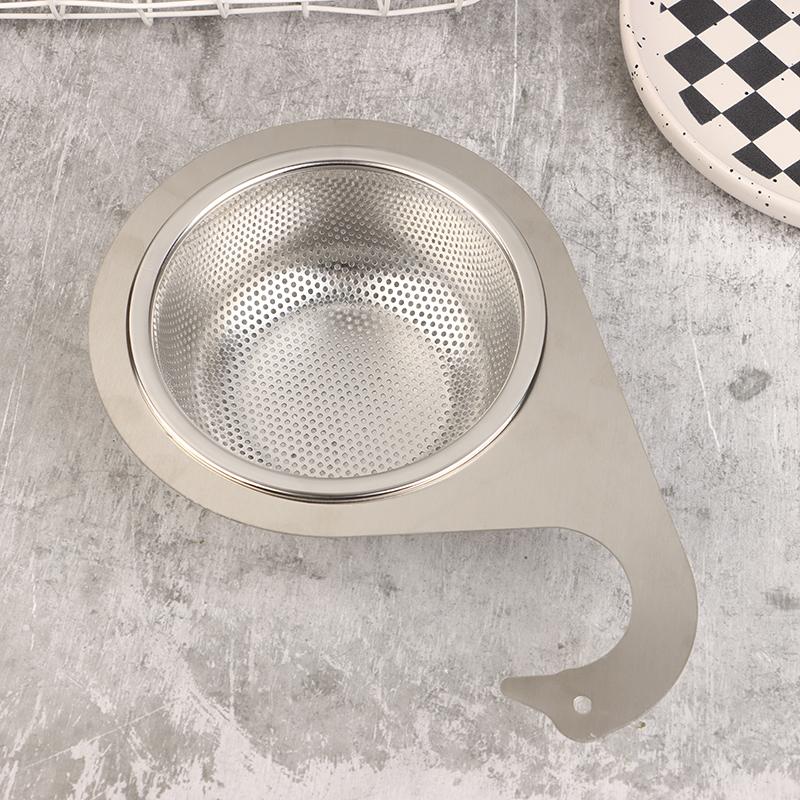 1Pc Stainless Steel Swan Drain Basket Kitchen Sink Strainer Sink Drain Filter Hanging Filter Basket For Sink Kitchen Supplies