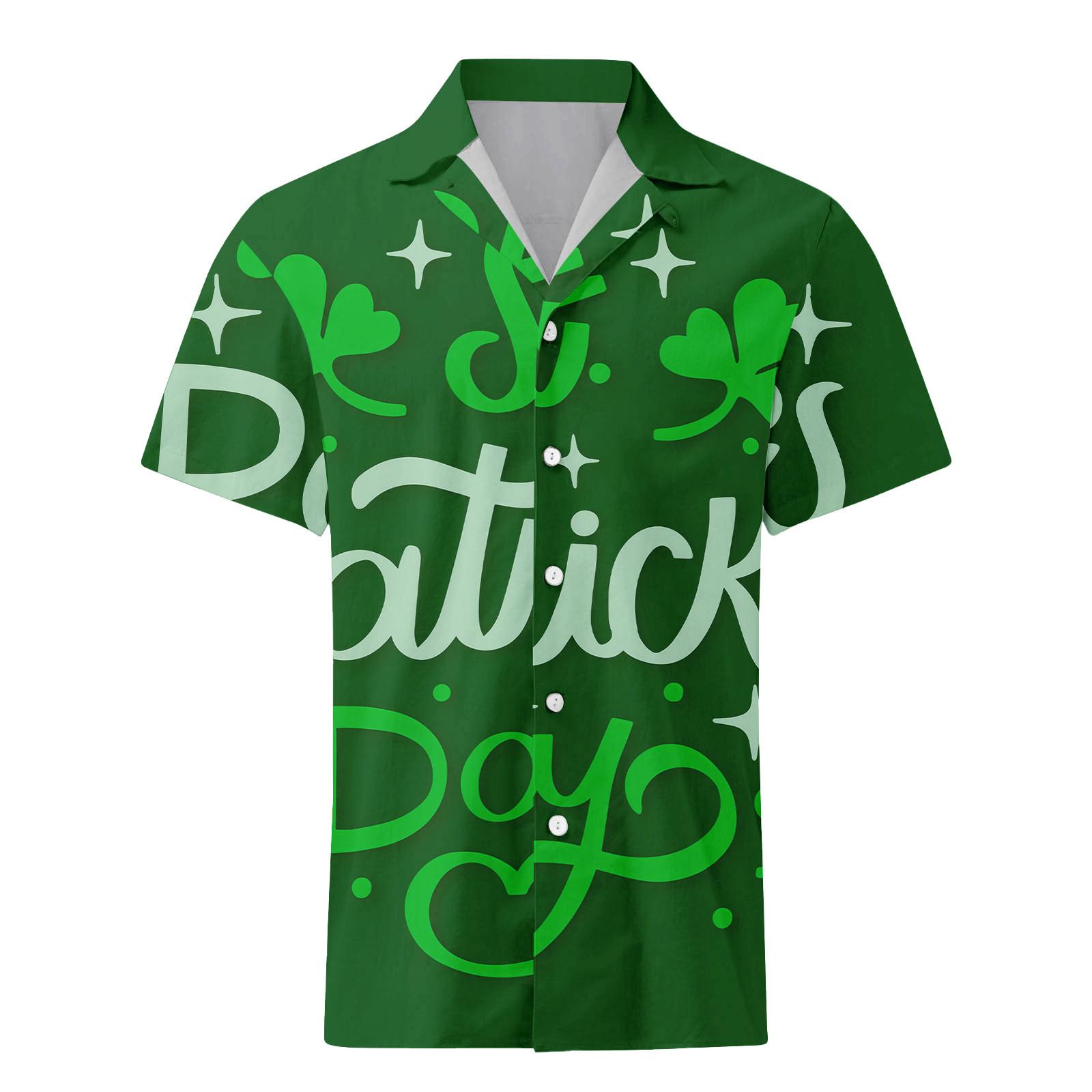 

Мужская повседневная рубашка с короткими рукавами и однобортным лацканом M киноварь