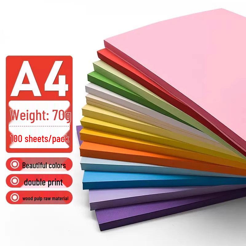 10-Color A4 Origami & Printing Paper, 70g, for Craft & Office Use