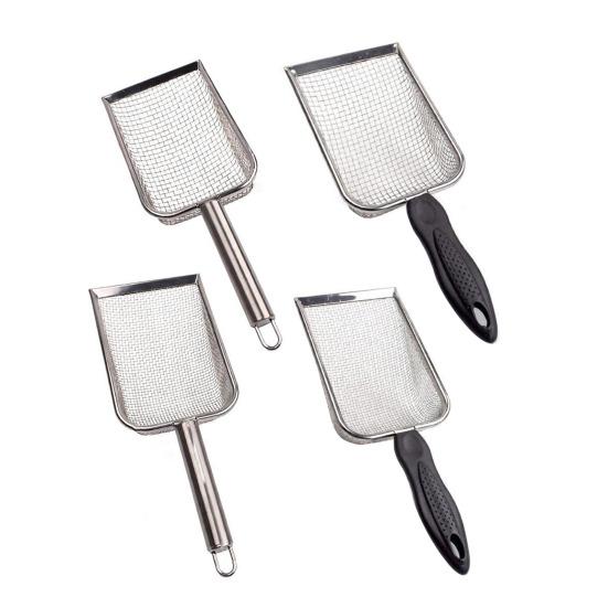 Cat Litter Scoop Fine Mesh Litter Sifting Shovel Stainless Steel Cat Poop Scooper with Non-Slip Handle for Litter Box Cat Waste Removal