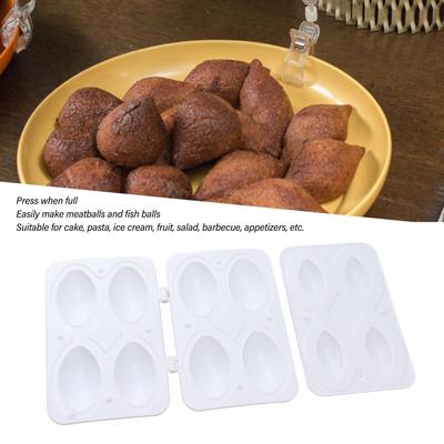 2Pcs Meatball Maker Manual Meatloaf Mold Maker Filling Kibbeh Processor Rolls Cake Dessert Decoration Kitchen Baking Accessories