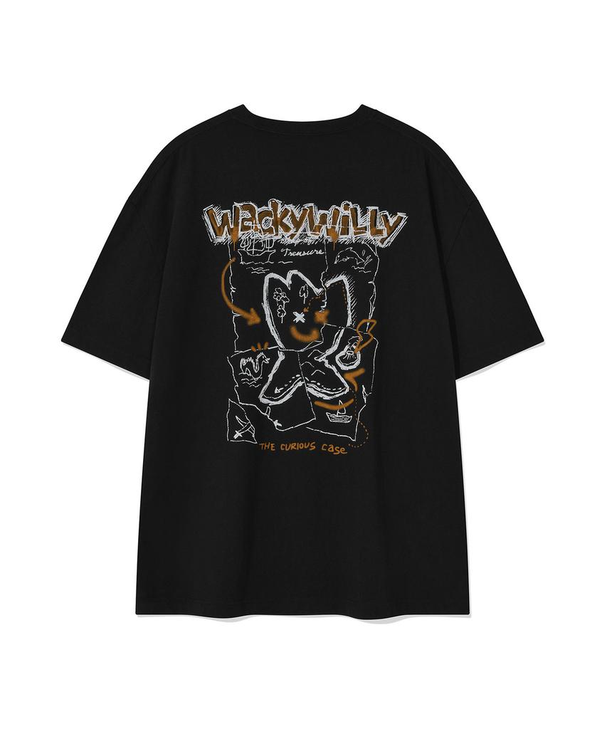 WACKY WILLY Kiki'S Island Graphic Short Sleeve T-Shirt Black