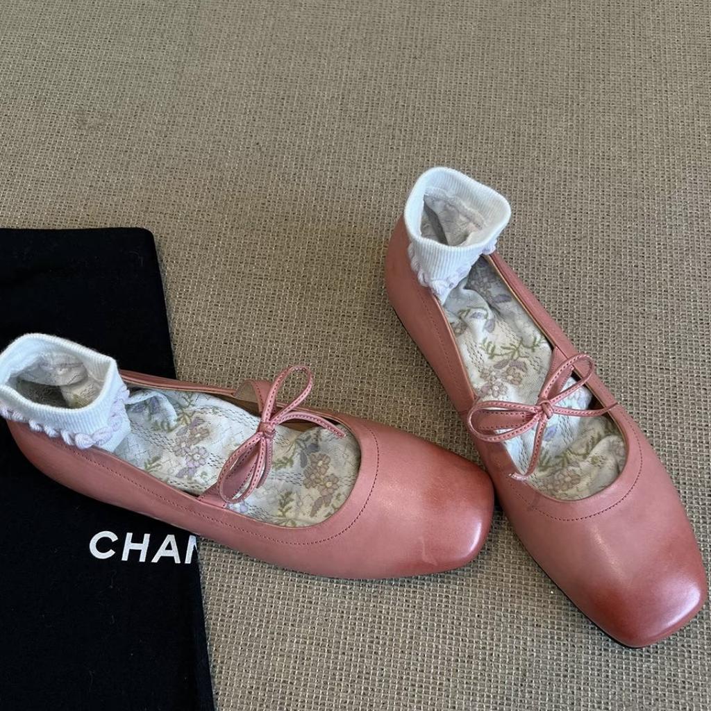 Cowhide version~ Spring and Autumn new leather age-reducing super soft Mary Jane single shoes women's niche hiking shoes