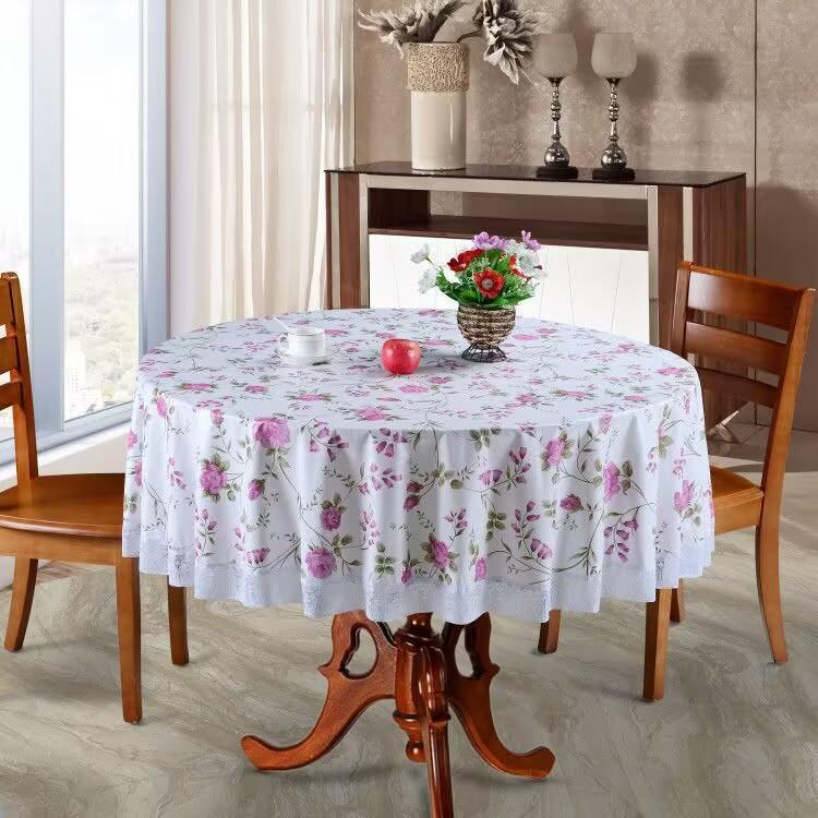 Pvc Waterproof Table Cloth Round Tablecloth Nappe Table Cover Party Wedding Table Cloth For Home Kitchen Tablecloth Mantel
