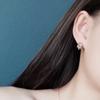 Vintage Geometric Titanium Steel Dangle Earrings With Roman Number Design For Women