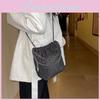 Trendy Cross-border Style Black Shoulder Bag With Car Stitching Detail For Daily Outfits