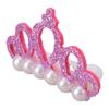 Shimmering Hair Clip for Small Dog Cats Party Dressingup Artificial Pearl Crown Hair Pin for Pet Daily Formal Photograph