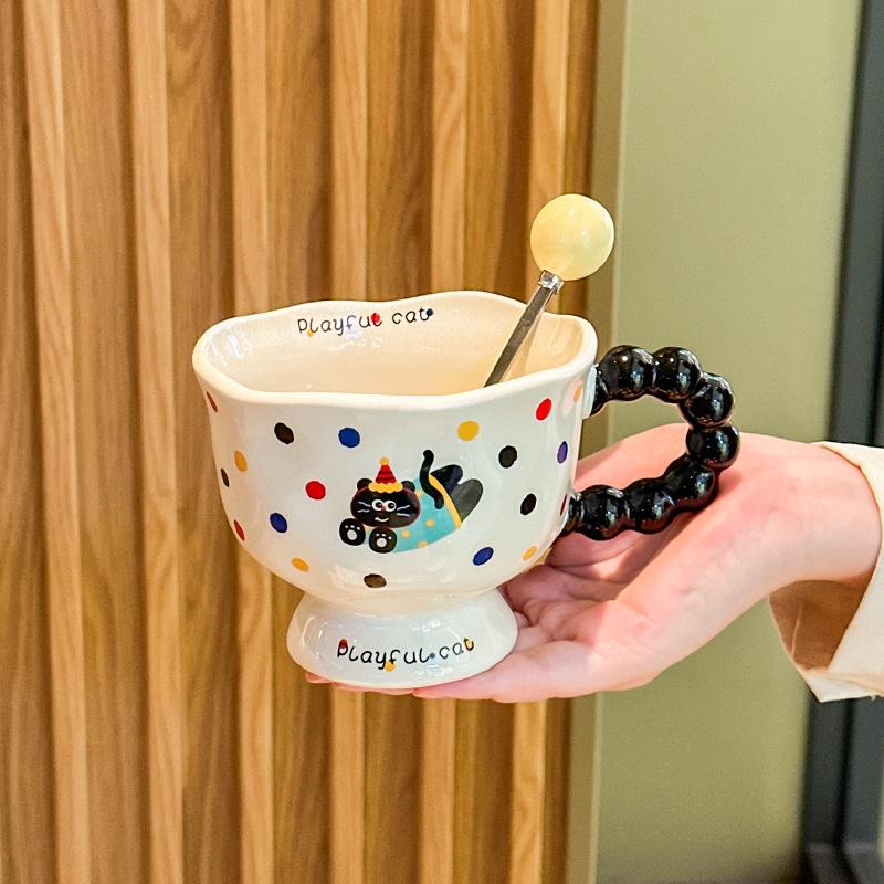 Super roztomilý kreativní štěněcí keramický hrnek dívka pár hrnek na vodu kancelářský hrnek na kávu dárek k narozeninám pro přítelkyni