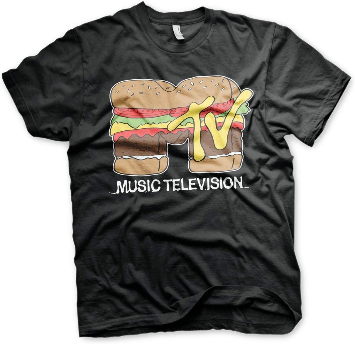 MTV Officially Licensed Hamburger Mens T-Shirt (Black), S S
