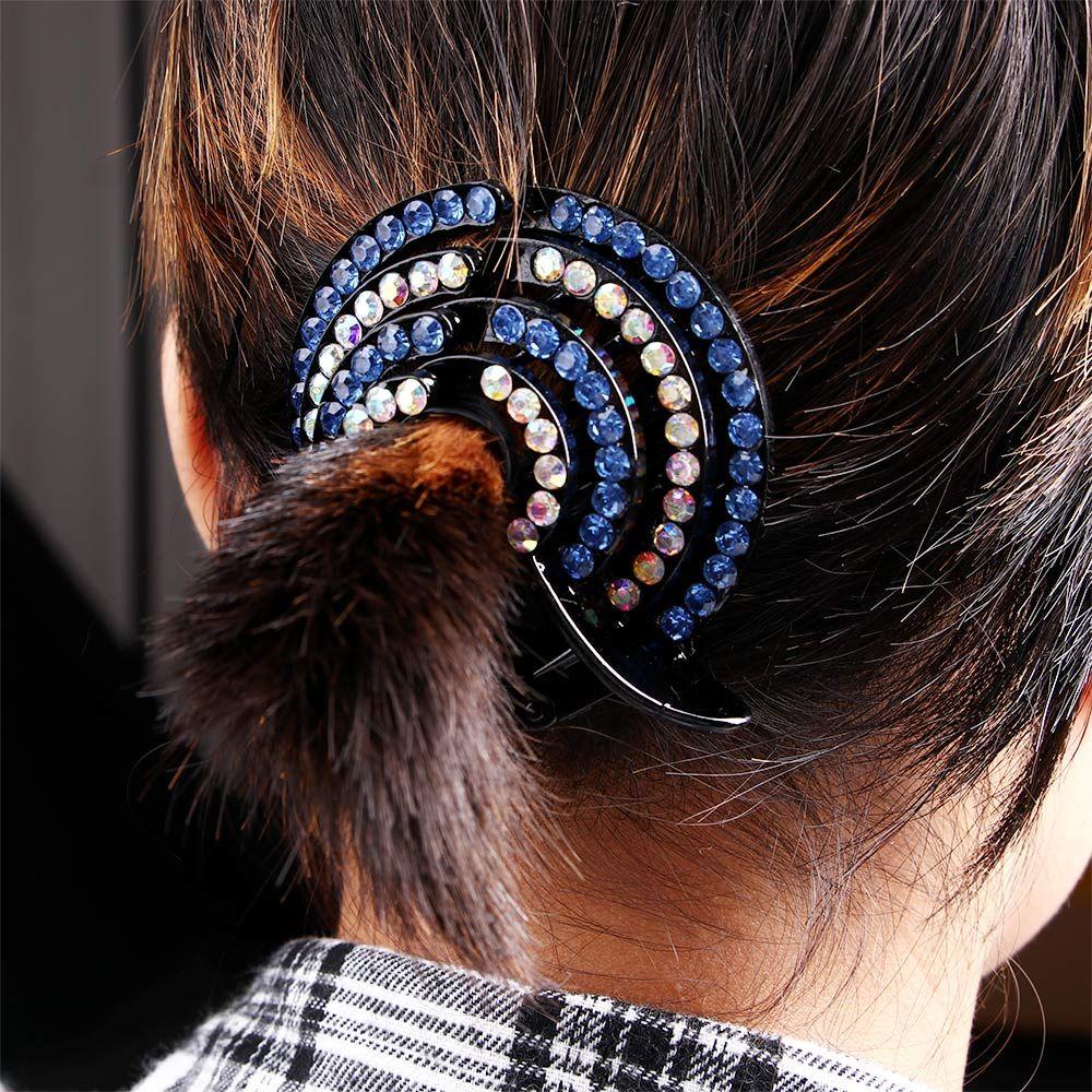 Kristall Mode Haarklammer Zopfbefestigung Haarspangen Haargriff HaarAccessoires Haarnadeln Klemmen Haarknotenhalter