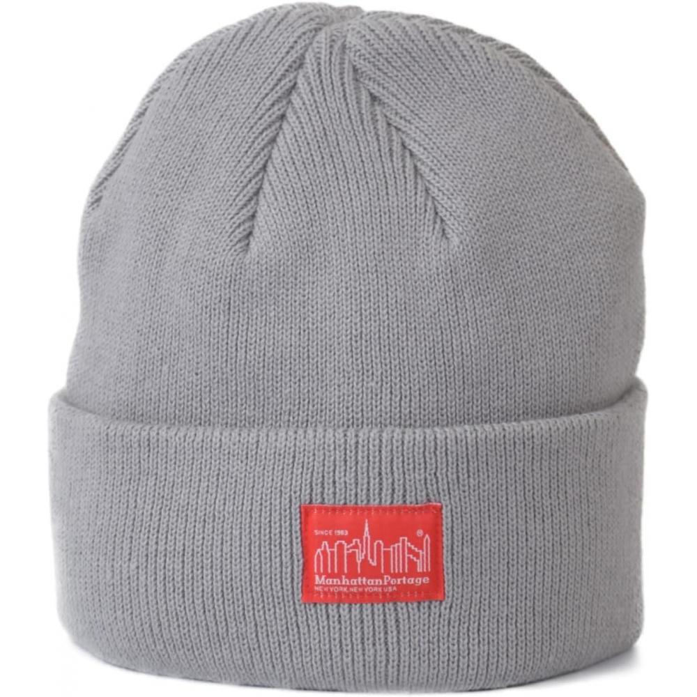 ManHattan Portage [ManHattan Portage] Cotton Basic Knit Hat Logo Knit Cap 57.0 60.0 Cm 071 Gray