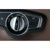 for Benz E-Class 2016- ABS Carbon Fiber Headlight Button Frame Cover