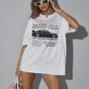 FeUnisex Motorradclub Kurzarm Grafik T-Shirts Retro Rennwagen T-Shirt Übergroß Grunge Streetwear T-Shirts Damen Mode Kleidung