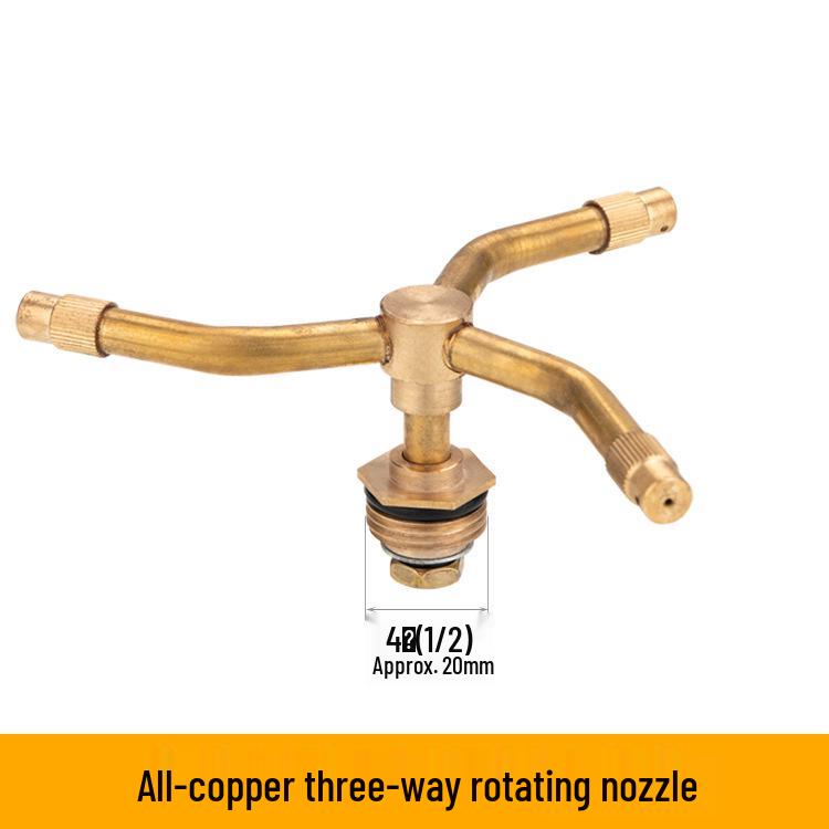 

Вращающийся на 360° полностью медный дождеватель для полива газона и сада