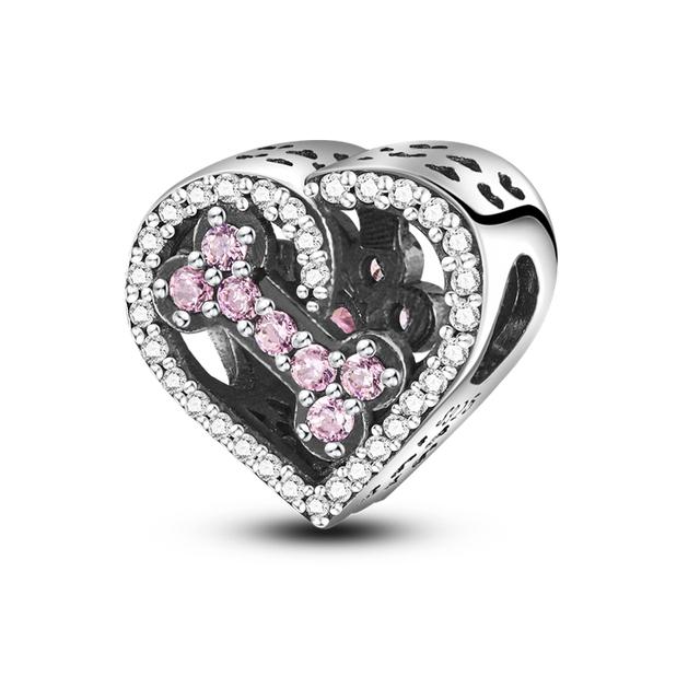 925 Silver Lucky Four-Leaf Clover Travel Beads Dangle Charm Fit Fashion Style Bracelet Charms Jewelry