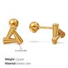 Stylish cute exquisite wind irregular shape stud earrings stainless steel gold plated variety earrings women