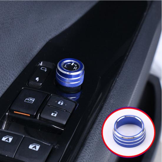 Blue Aluminum Car Rearview Mirror Adjust Knob Trim For Toyota Crown -2025
