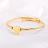 Titanium steel bracelet gold high version temperament zircon bracelet women's light luxury fashion elegance does not fade simple bracelet