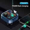 Wireless Hands-Free Car Kit Bluetooth-Compatible 5.0 PD 20W QC3.0 USB Car Fast Charger Car Quick Charger Auto Radio FM Modulator